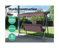 Garden Swing Chair (Dark Brown)-Siesta Hammocks
