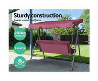 Garden Swing Chair (Maroon)-Siesta Hammocks