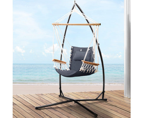 grey hammock chair with arrest with hammock chair stand