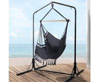 grey-tassel-hammock-chair-with-double-hammock-chair-stand-outdoor