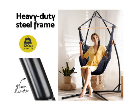 hanging-hammock-chair-with-steel-hammock-chair-stand-heavy-duty-frame