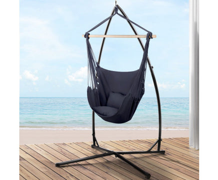 hanging-hammock-chair-with-steel-hammock-chair-stand-outdoor
