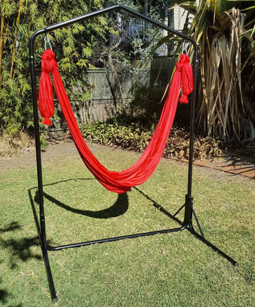 hanging-sensory-nylon-swing-with-stand-side-view