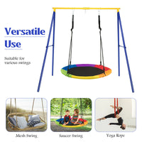 heavy-duty-a-frame-steel-swing-stand-all-steel-metal-swing-frame-wground-stakes-versatile-use