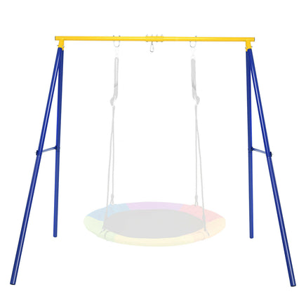 heavy-duty-a-frame-steel-swing-stand-all-steel-metal-swing-frame-wground-stakes