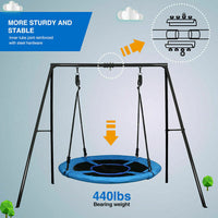 100cm Swing Outdoor with Metal A-frame Swing Set