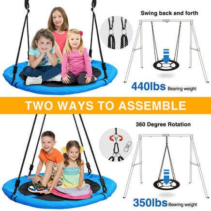 heavy-duty-metal-a-frame-swing-with-100cm-saucer-swing-2-ways-to-assemble
