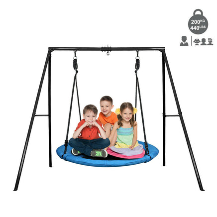 heavy-duty-metal-a-frame-swing-with-100cm-saucer-swing-200kgs-max