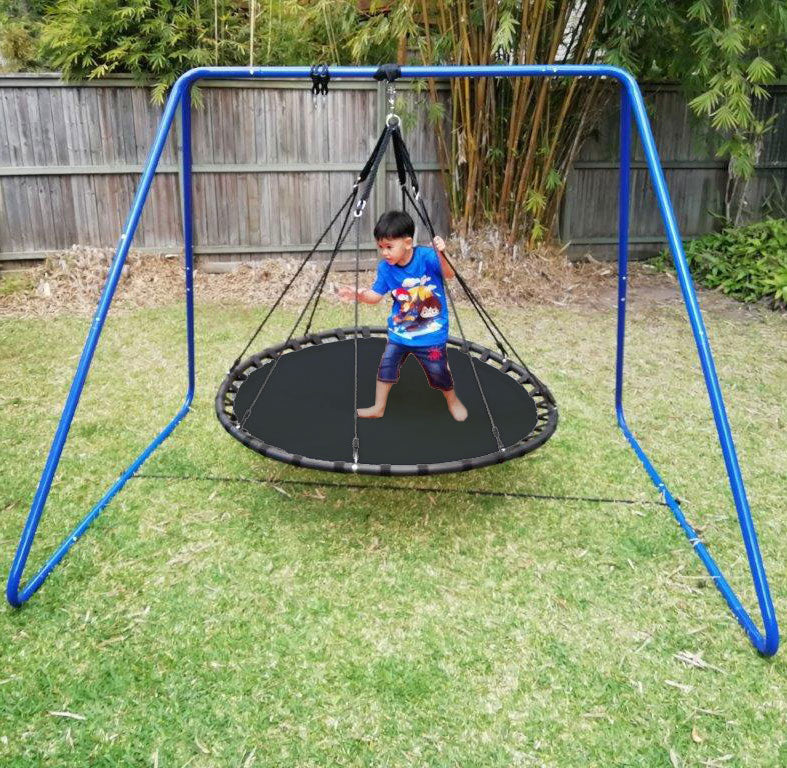 150cm black mat nest swing with swing set stand