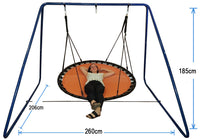150cm Orange Mat Nest Swing with Swing Set Stand - siestahammocks