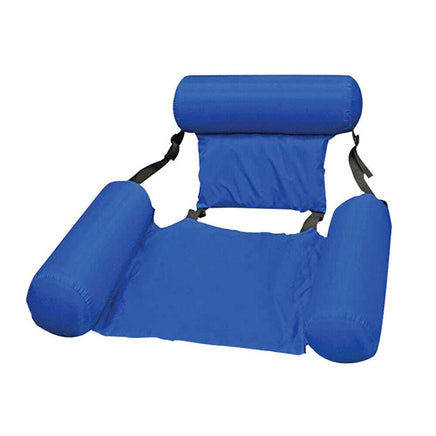 Inflatable Floating Water Hammock Float Pool Lounges Bed Swimming Chair Summer-Blue-No-Siesta Hammocks