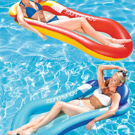 Inflatable Floating Water Hammock Pool Lounge Bed-Blue-Siesta Hammocks