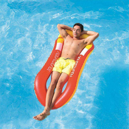 Inflatable Floating Water Hammock Pool Lounge Bed-Blue-Siesta Hammocks