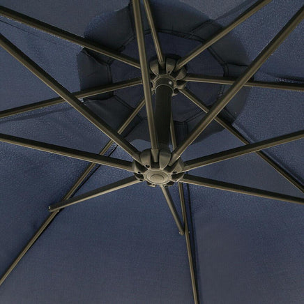 Instahut 3M Cantilevered Outdoor Umbrella - Navy-Siesta Hammocks