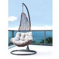 Marina Outdoor Hanging Egg Chair with Stand-Metro SYD/CANB/MELB/BRIS AND G'COAST Only - $99.00-Siesta Hammocks