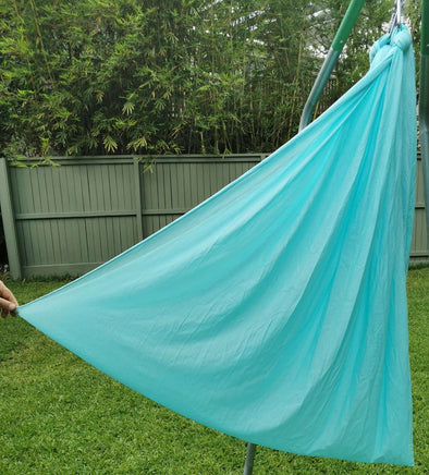 Medium Teal Nylon Wrap Swing (450x180cm) - front view