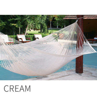 Mexican Jumbo Outdoor Cotton Hammock-Cream-None-Siesta Hammocks