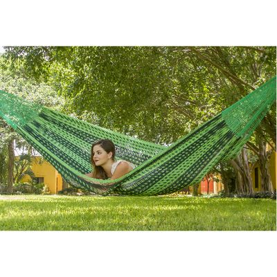Mexican king outdoor cotton hammock jardin