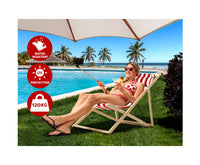 outdoor-beach-deck-chair-in-red-and-white-colour-weight