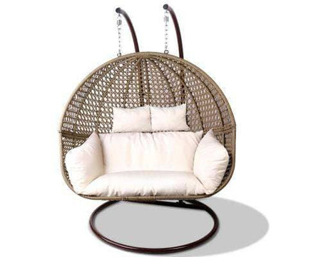 Outdoor Double Hanging Swing Chair - Brown-VIC $239.80-Siesta Hammocks