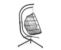 Outdoor Furniture Hanging Swing Chair Egg Hammock Pod Wicker 2 Person Grey-VIC $96.80-Siesta Hammocks