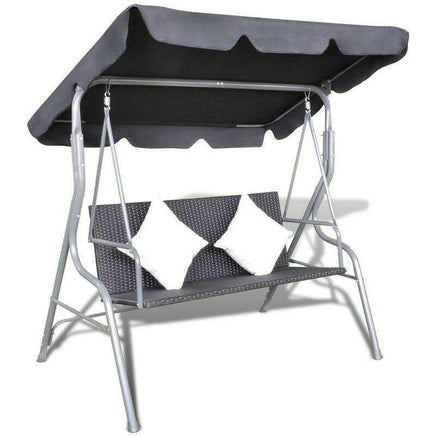 Outdoor Hanging Swing Chair with a Canopy Black Porch Seat Hammock-VIC/NSW/ACT - $25.00-Siesta Hammocks
