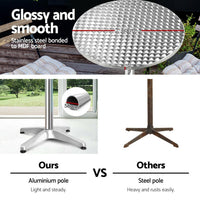 Outdoor & Indoor Adjustable Aluminum Bar Table 70 to 100 cm-Siesta Hammocks