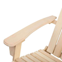 Outdoor Patio Wooden Deck Chair Table Set Natural White Adirondack Furniture-Siesta Hammocks