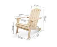 Outdoor Patio Wooden Deck Chair Table Set Natural White Adirondack Furniture-Siesta Hammocks