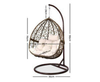 Outdoor Single Hanging Swing Chair - Brown-Siesta Hammocks