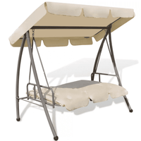 Outdoor Swing Chair / Bed with Canopy Sand White-Siesta Hammocks