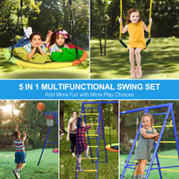outdoor-swing-set-kids-5-stations-climbing-net-ladder-a-frame-swing-playground-5-in-1-set