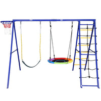 outdoor-swing-set-kids-5-stations-climbing-net-ladder-a-frame-swing-playground