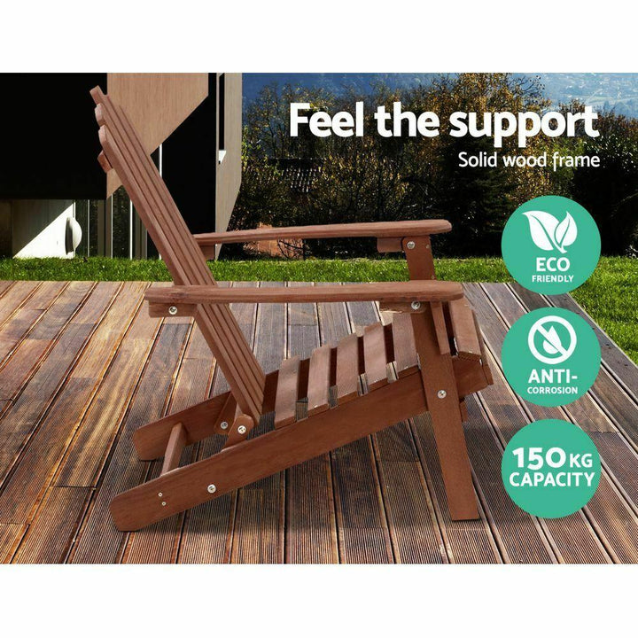 Outdoor Wooden Lounge Beach Chair
