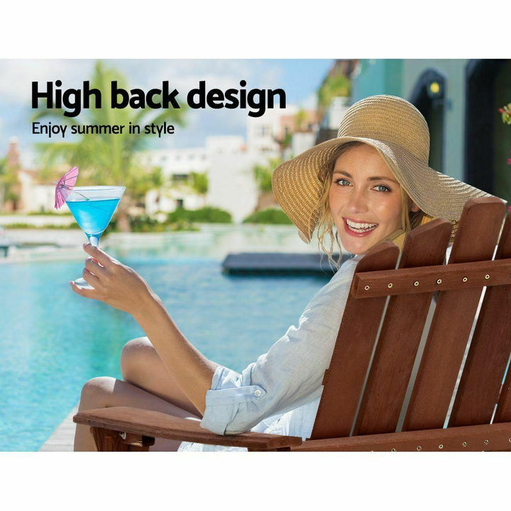Outdoor Wooden Lounge Beach Chair