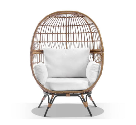 Pacific Outdoor Wicker Egg Chair With Legs-Metro SYD/CANB/MELB/BRIS AND G'COAST Only - $99.00-Siesta Hammocks