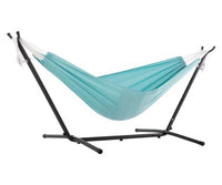 Polyester Double Hammock with Stand in Aqua Colour (2.7m)-Not Applicable-Siesta Hammocks