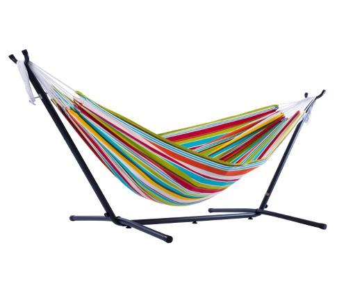 polyester double hammock with stand in ciao colour 2 7m