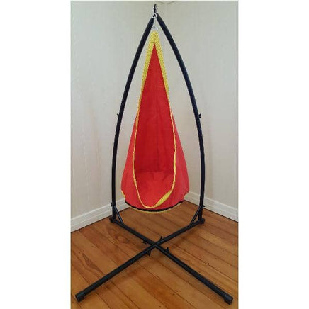 Red and Yellow Sensory Swing with Steel Hammock Chair Stand-Not Applicable-None-Siesta Hammocks