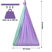 Large Turquoise Poly Lycra Sensory Swing (150x130cm)