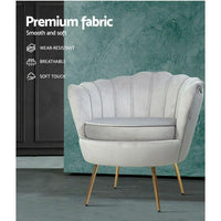 Single Accent Armchair Lounge Chair in Grey Colour-Siesta Hammocks