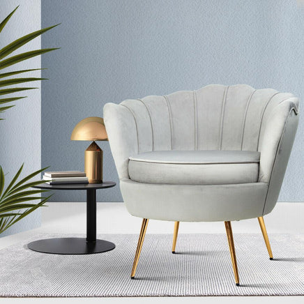 Single Accent Armchair Lounge Chair in Grey Colour-Siesta Hammocks