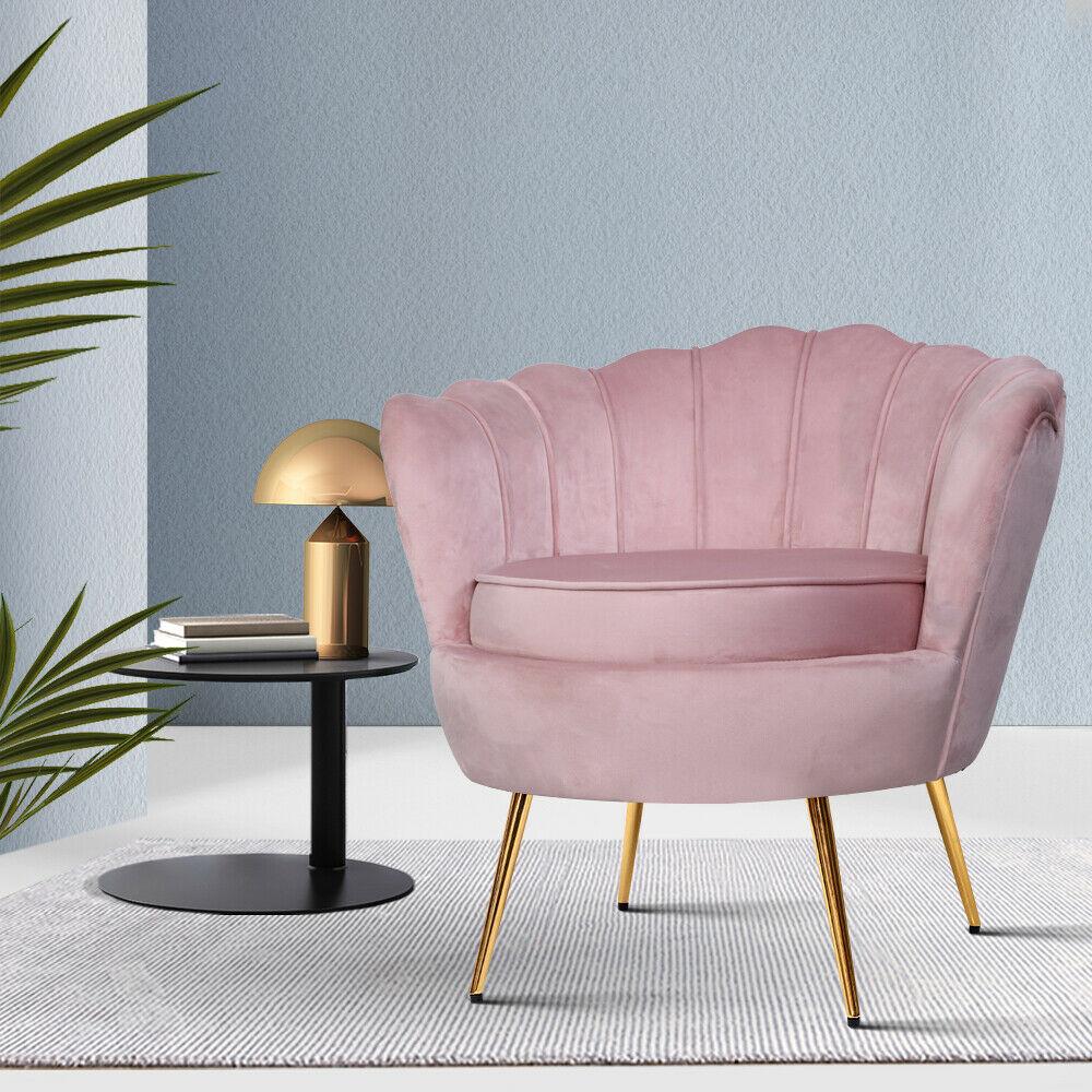Single Accent Armchair Lounge Chair in Pink Colour – Siesta