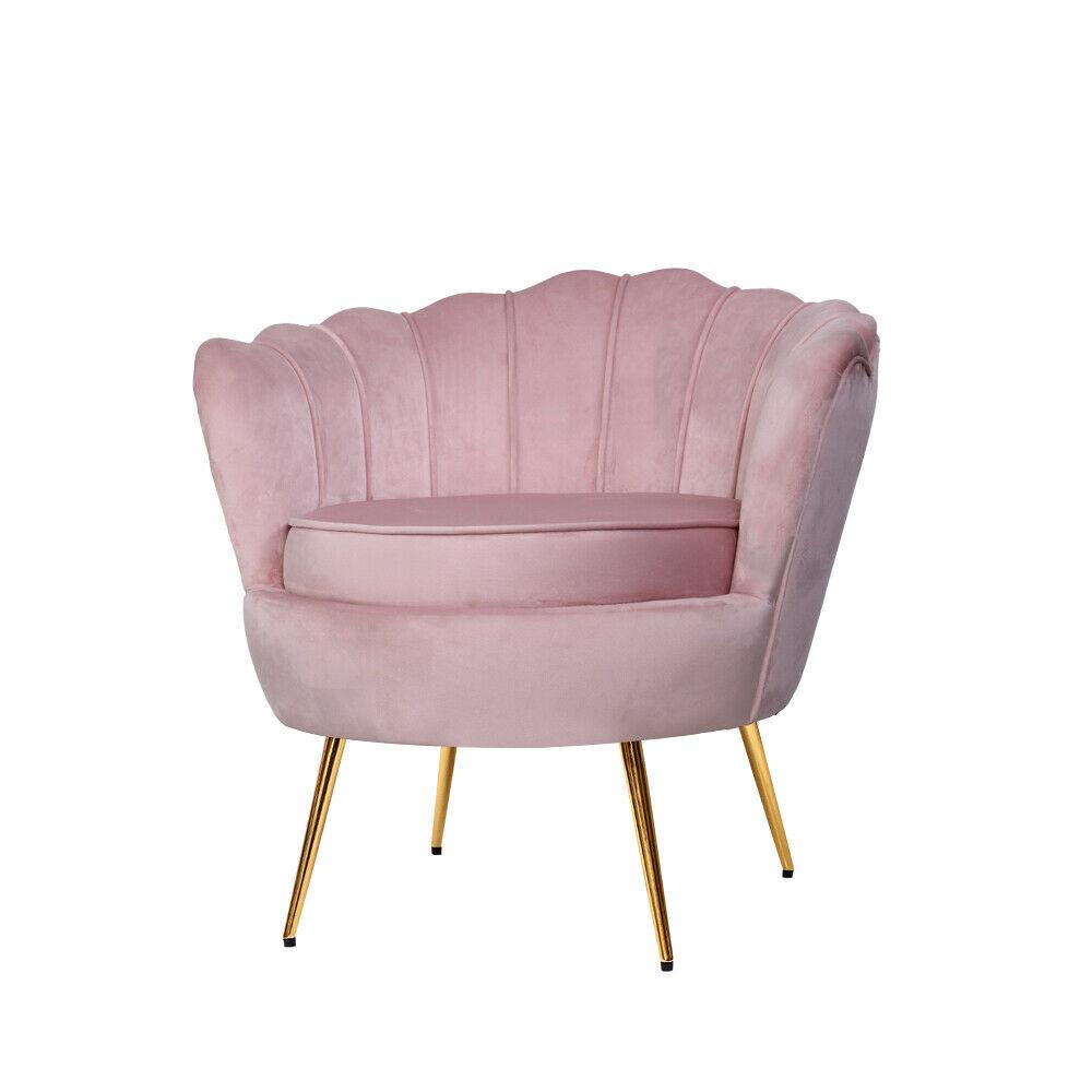 Single Accent Armchair Lounge Chair in Pink Colour