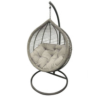 Skylar Outdoor Hanging Egg Chair in Slate Grey with Stand-Siesta Hammocks