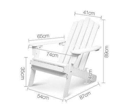 White Foldable Deck Chair & Side Table-Siesta Hammocks