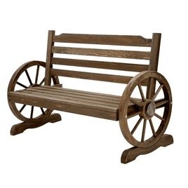 Wooden Wagon Bench Seat Outdoor Garden Lounge Furniture-Siesta Hammocks