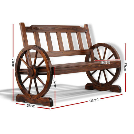 Wooden Wagon Wheel Chair-VIC $8.80-Siesta Hammocks