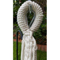 XL Free Standing Hammock: White Canvas Hammock with Tassels and Arc Stand-Not Applicable-Not Appicable-Siesta Hammocks